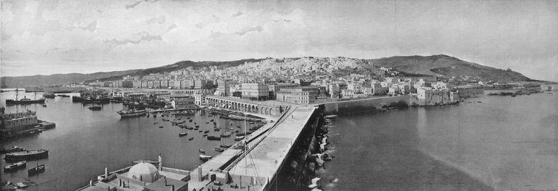 Panorama D'Alger (s/hvitt bilde) av French Photographer