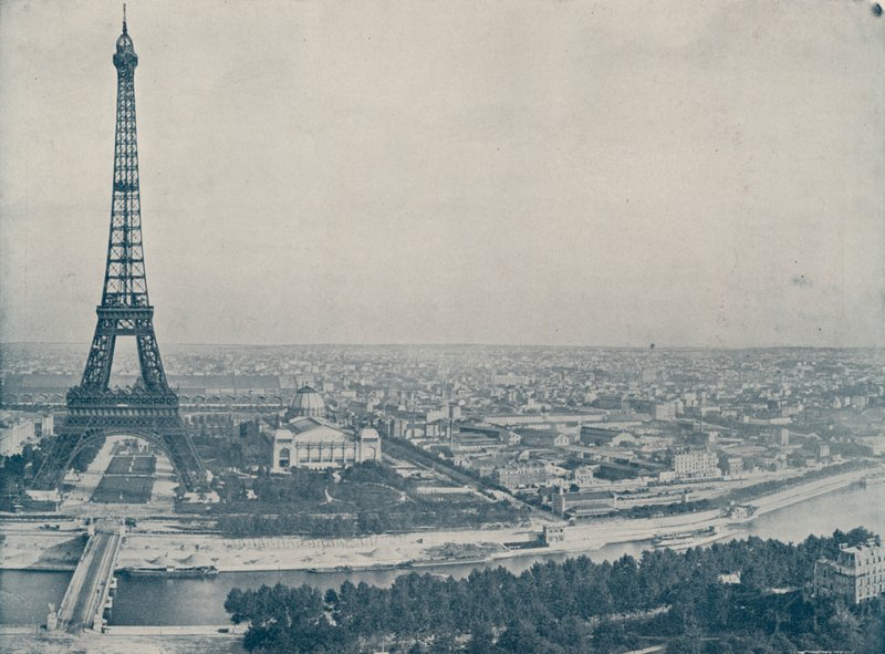 Panorama av Paris, fra Trocadero (s/hv-bilde) av French Photographer