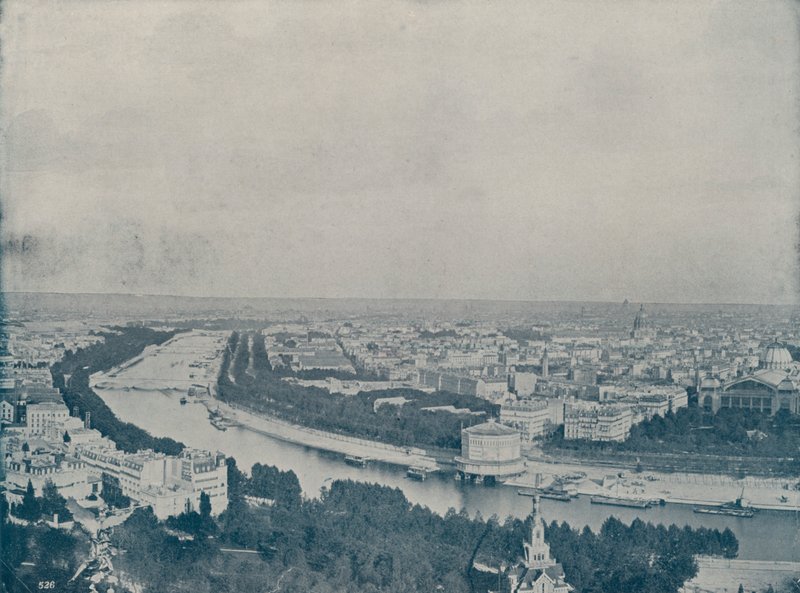 Panorama av Paris, fra Trocadero (s/hv-bilde) av French Photographer