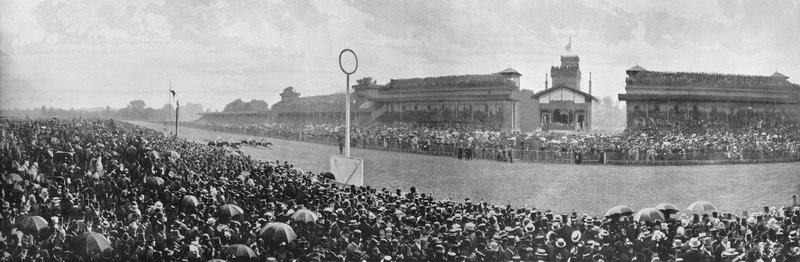 Paris - Grand Prix-dagen på Longchamps (s/hvitt-bilde) av French Photographer