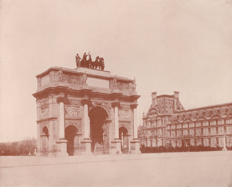 Paris: Karrusellens bue (s/hv-bilde) av French Photographer