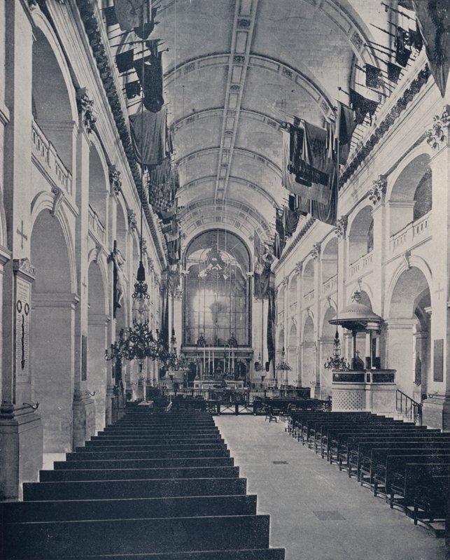 Paris: Auditiv for Invalides-kirken (s/hvitt-bilde) av French Photographer