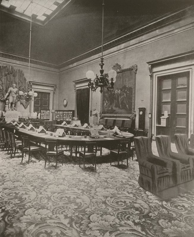 Paris: Deputertkammer, Salle des Conferences (s/hvitt bilde) av French Photographer