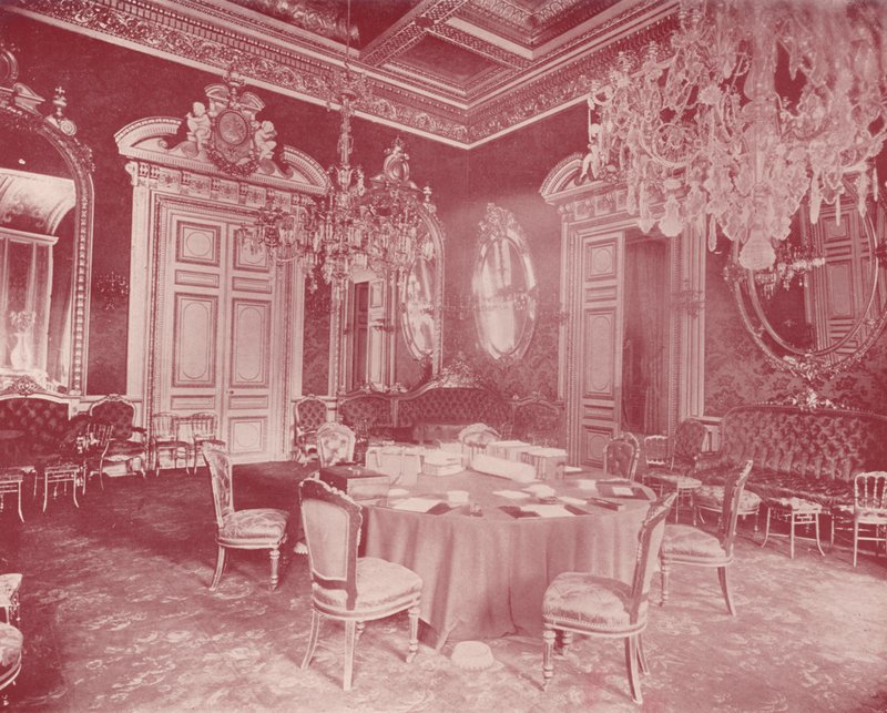 Paris: Konferanserom, Utenriksdepartementet (s/hvitt foto) av French Photographer