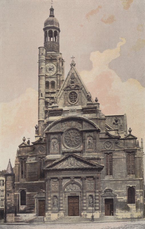 Paris, Saint-Etienne-du-Mont-kirken, Fasade O av French Photographer