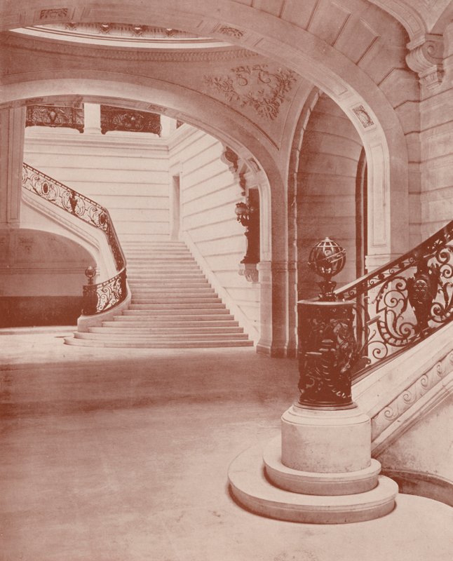 Paris: Escalier of the Sorbonne (s/hv-bilde) av French Photographer