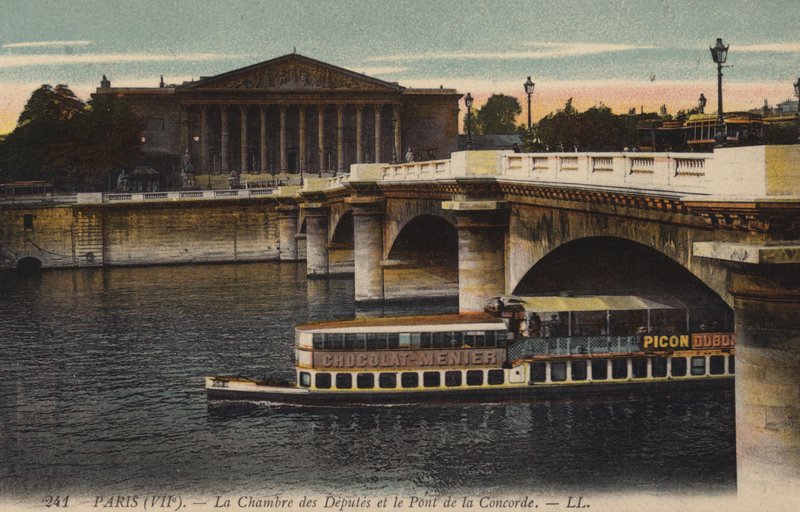 Paris, Deputertkammeret og Pont De La Concorde av French Photographer