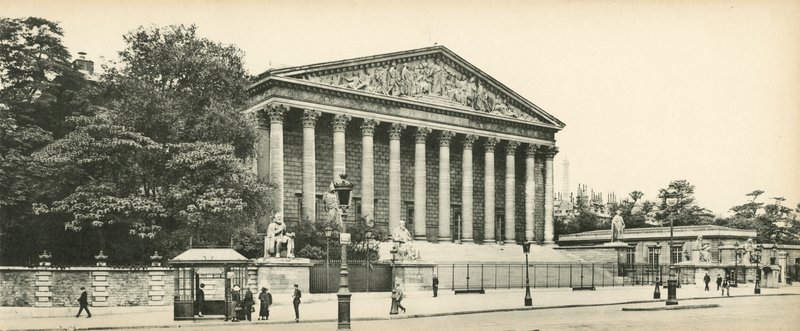 Paris, Le Palais-Bourbon, Deputertkammer, Bourbon-Palace, Deputertkammer av French Photographer