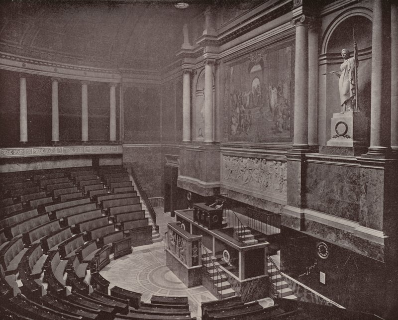 Paris: Legislative Hall, Chamber of Deputies (s/hv-bilde) av French Photographer