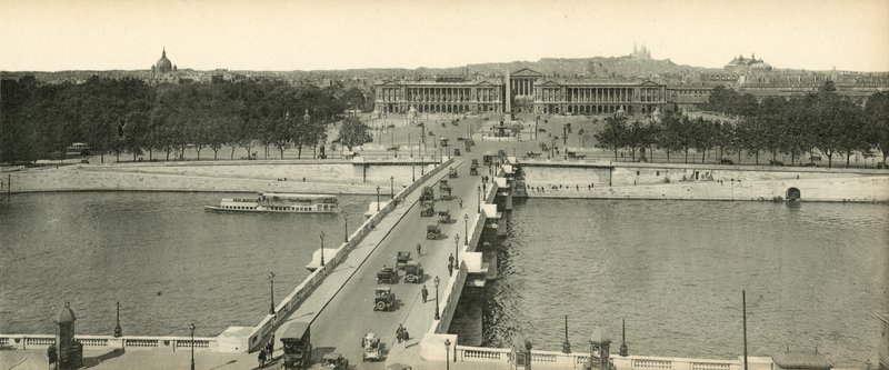 Paris, Panorama av Place de la Concorde, Concorde Place, Panorama av French Photographer