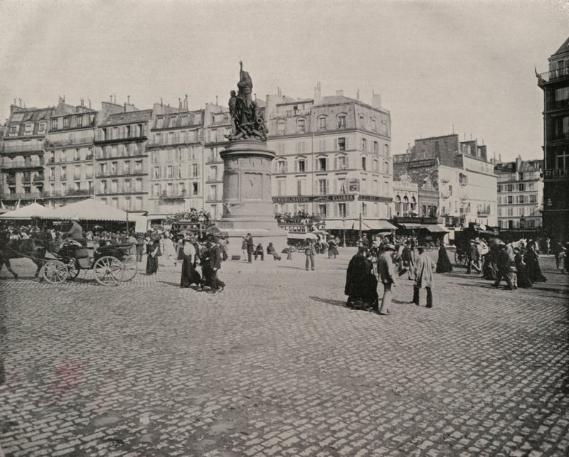 Paris: Place de Clichy (s/hvitt bilde) av French Photographer