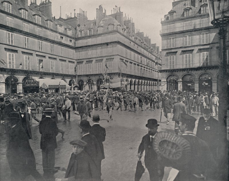 Paris: Place de Rivoli (s/hvitt bilde) av French Photographer