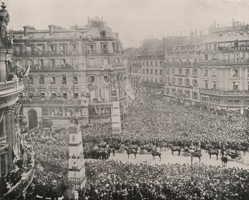 Paris: Mottak av russerne i Military Club (s/hv-bilde) av French Photographer