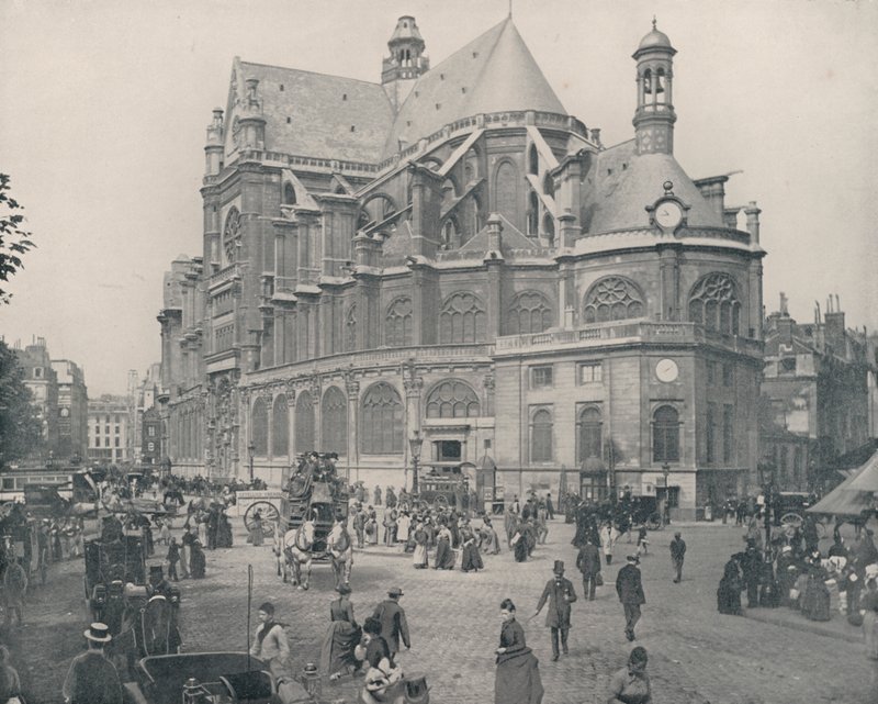 Paris: St Eustache-kirken (s/hvitt-bilde) av French Photographer