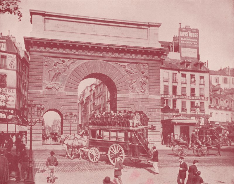 Paris: The Porte St Martin (s/hvitt bilde) av French Photographer