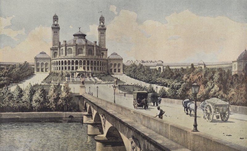 Paris, utsikt over Trocadero-palasset av French Photographer