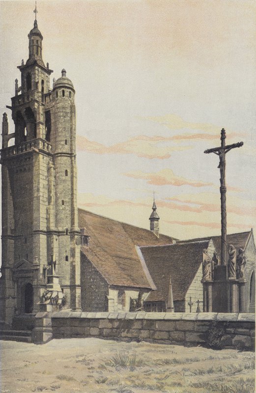 Ploubezre, kirke, ensemble S O av French Photographer
