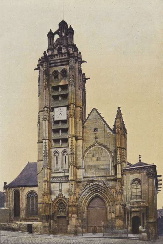 Pontoise, Saint-Maclou kirke, fasade av French Photographer