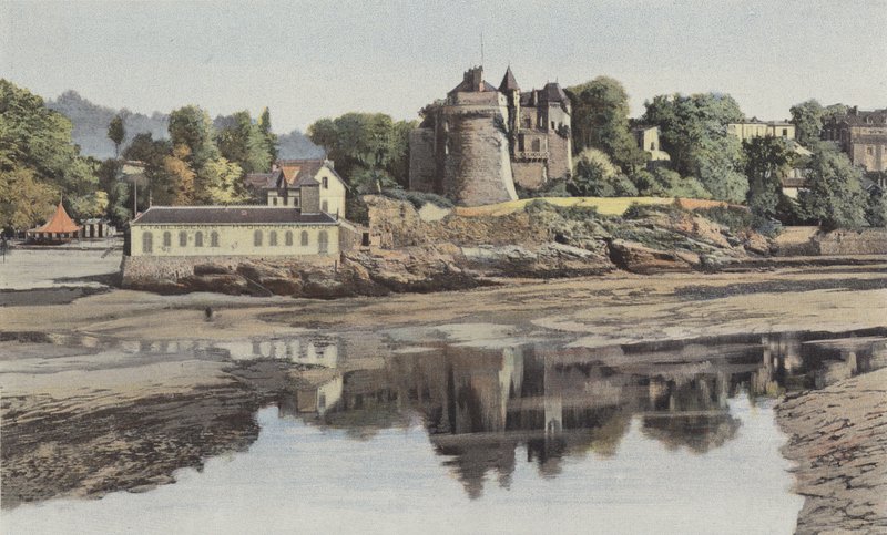 Pornic, Det gamle Chateau og inngangen til havnen av French Photographer