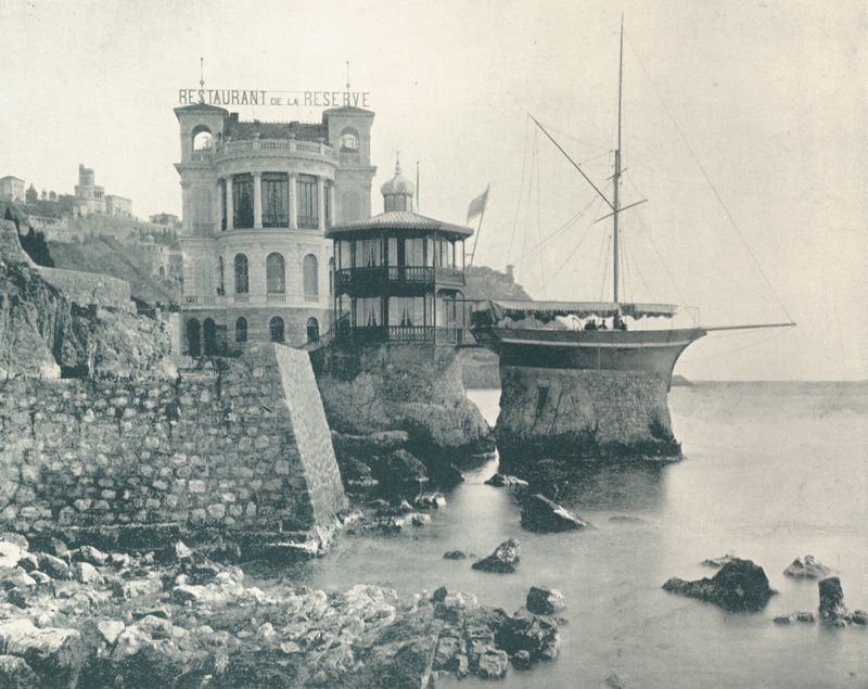 Restaurant of the Reserve (s/hvitt bilde) av French Photographer