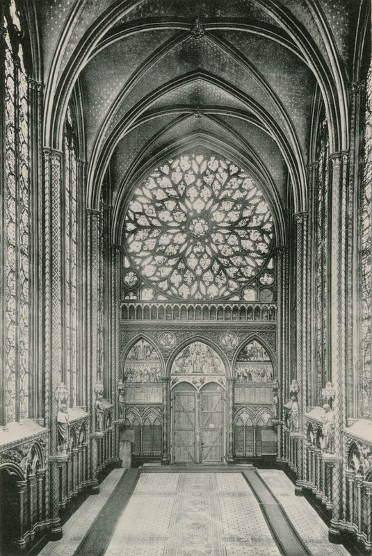 Rosace de la Sainte-Chapelle, Rose-Window i St Chapel (fotogravyr) av French Photographer