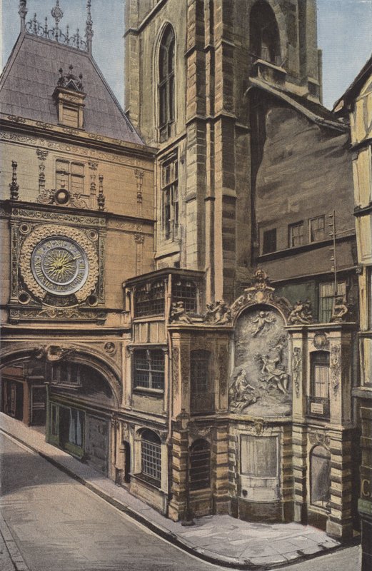 Rouen, fontenen til Gros-Horloge av French Photographer