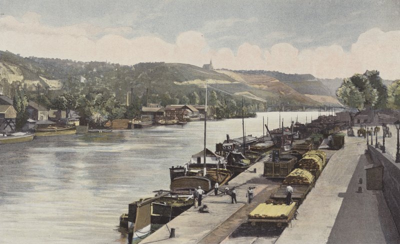 Rouen, kysten av Blosseville-Bonsecours (før reisingen av monumentet til Jean dArc) av French Photographer