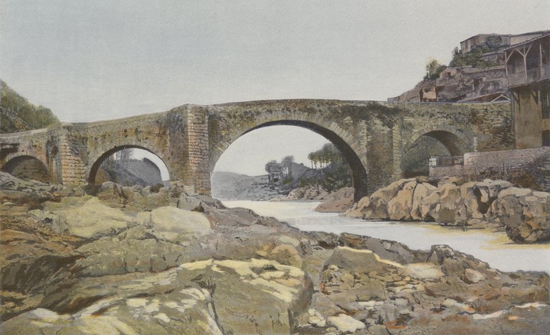 Saint-Lizier-de-Couserans, Bro over Salat av French Photographer