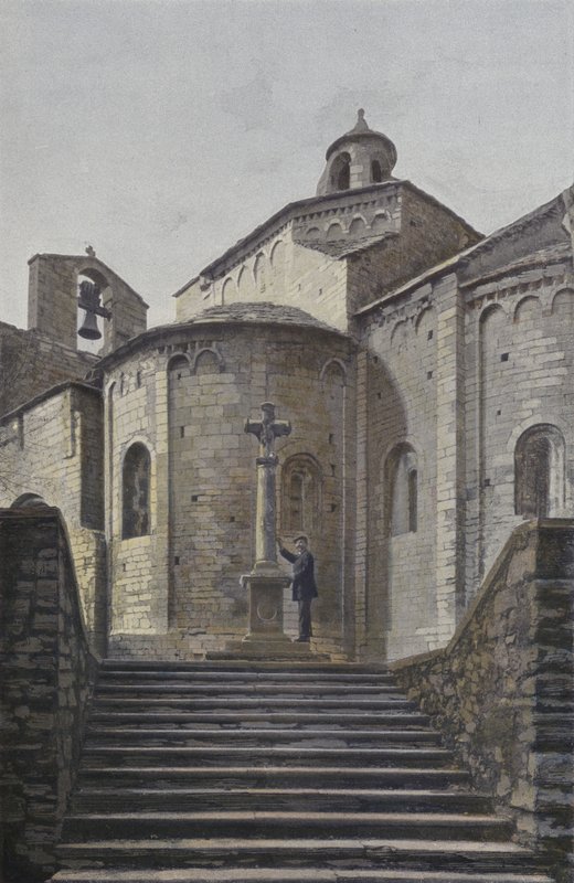 Saint-Martin-de-Londres, kirke, sammen S E av French Photographer