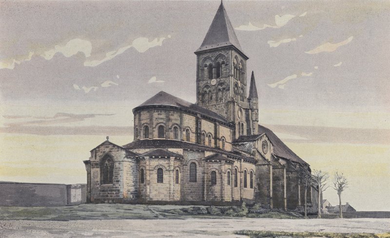 Saint-Menoux, kirke, Sammen N E av French Photographer