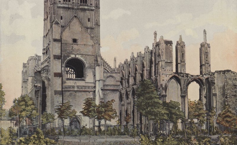 Saint-Omer, ruinene av klosteret Saint-Bertin av French Photographer
