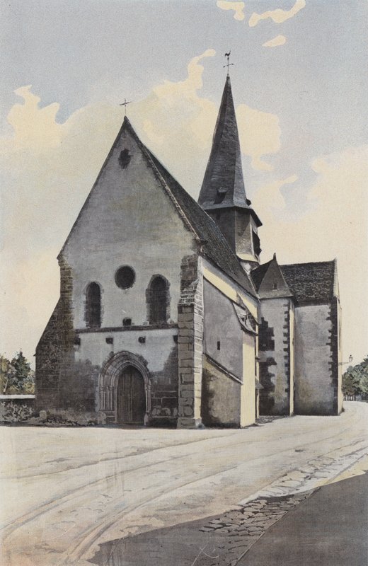 Saint-Outrille, kirke, sammen S O av French Photographer