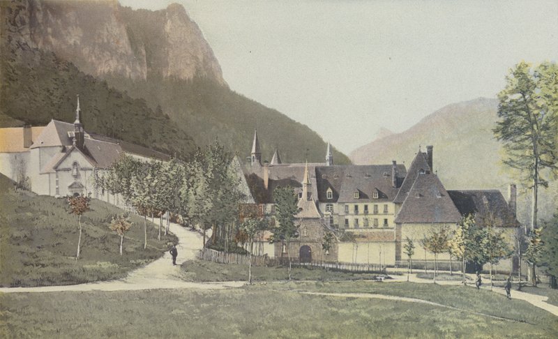 Saint-Pierre-de-Chartreuse, klosteret Grande-Chartreuse, inngang av French Photographer