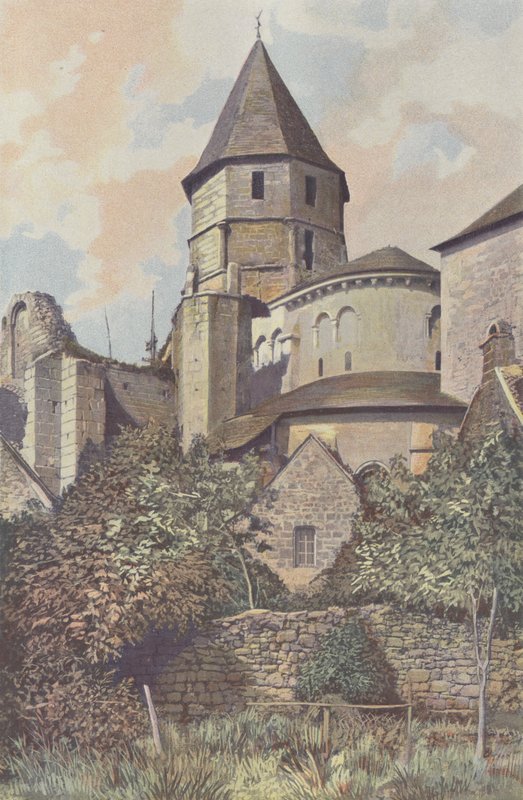 Saint-Robert, kirke, Ensemble N E av French Photographer