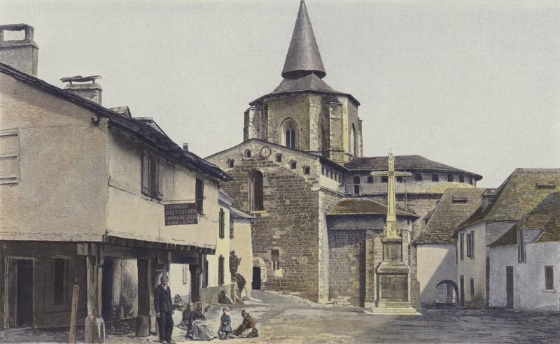 Saint-Savin, kirke, Ensemble S av French Photographer
