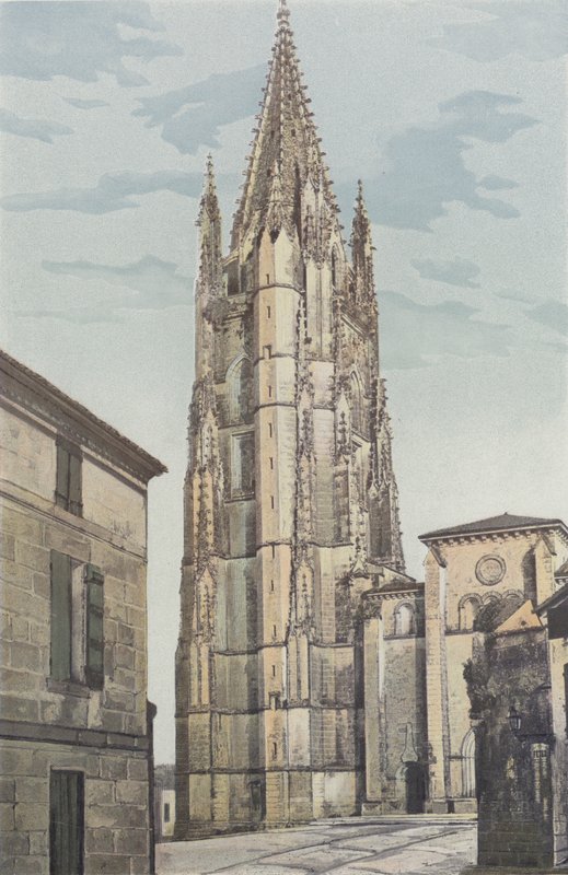 Saintes, Saint-Eutrope kirke, klokketårn og fasade O av French Photographer