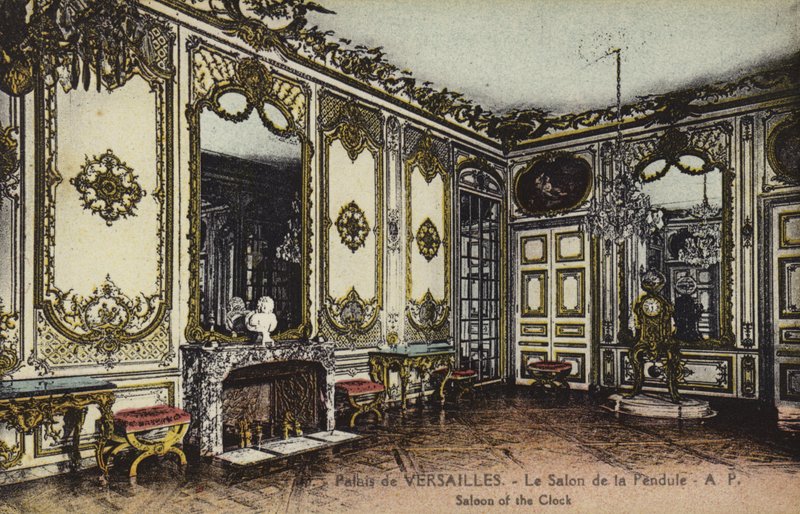 Salon de la Pendulum, Palace of Versailles (fargebilde) av French Photographer
