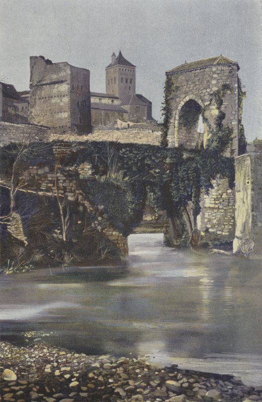 Sauveterre, Old Bridge over Gave dOloron av French Photographer