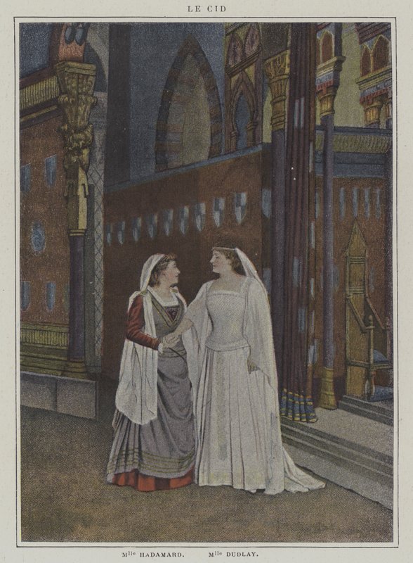 Scene fra en produksjon av Le Cid, av Pierre Corneille (fargefoto) av French Photographer