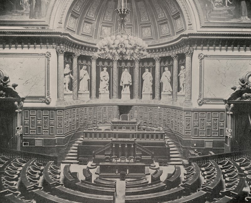 Senatskammeret, Palace of the Luxembourg (s/hv-bilde) av French Photographer