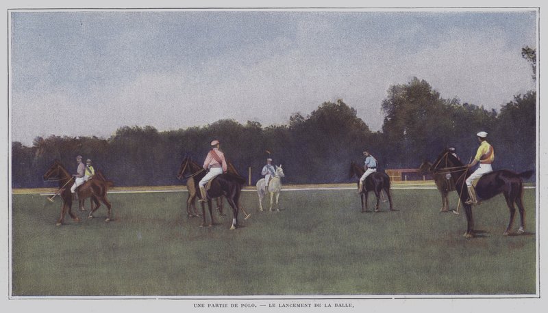 Start på et parti polo (fargebilde) av French Photographer