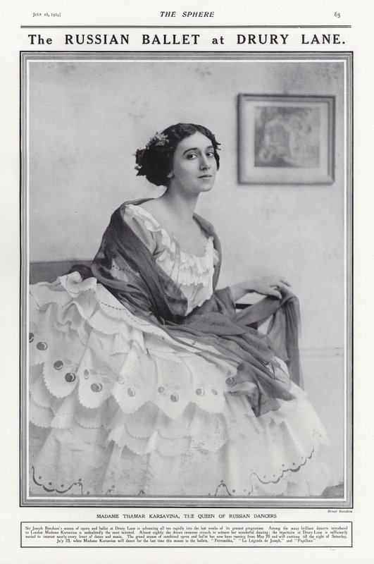 Tamara Karsavina, russisk ballerina av French Photographer