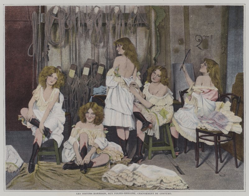 Barrison Sisters på Folies-Bergere under et kostymeskifte av French Photographer