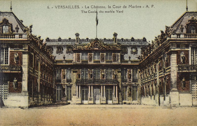 The Marble Court, Palace of Versailles (fargebilde) av French Photographer