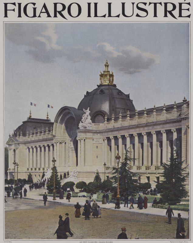 Petit Palais fra Champs-Elysees, Exposition Universelle 1900, Paris (fargefoto) av French Photographer