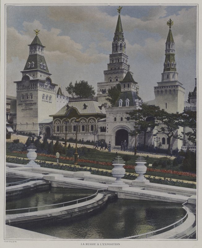 Den russiske paviljongen på Exposition Universelle 1900, Paris (fargefoto) av French Photographer
