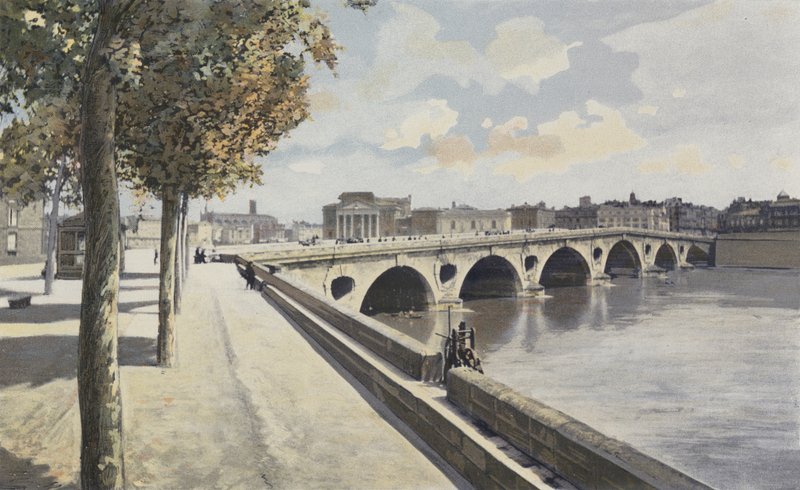 Toulouse, Pont-Neuf, Utsikt tatt oppstrøms på venstre bredd av Garonne av French Photographer