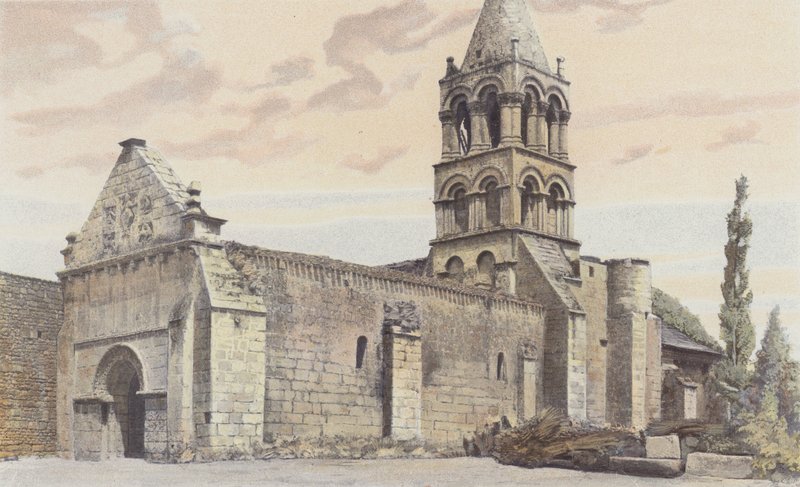 Trois-Palis, kirke, ensemble S O av French Photographer