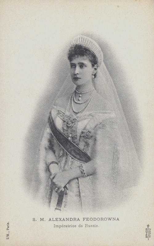 Tsarina Alexandra fra Russland (s/hvitt bilde) av French Photographer