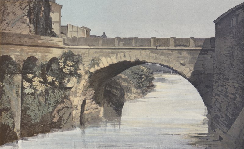 Vaison, romersk bro, utsikt oppstrøms av French Photographer